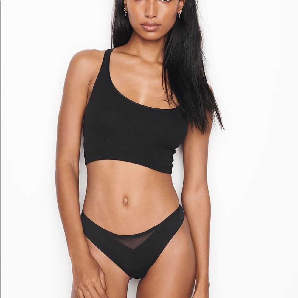 Victoria Secret VERY SEXY Sexy Illusions Thong Panty XL black